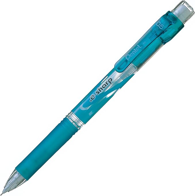 Pentel E-Sharp Mechanical Pencil, 0.50 mm, Sky Blue Barrel, 12- Count - Image 3