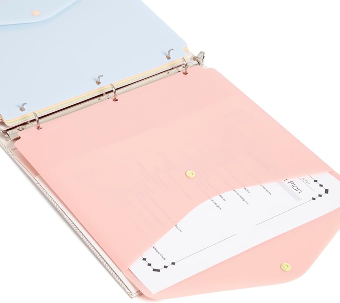 U Brands Binder Pocket, 5 Pack Super Heavyweight Poly Binder Document Holder - Image 7