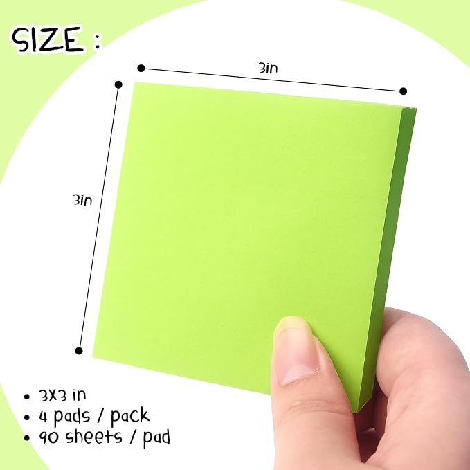 Sticky Notes 3x3 Pop Up Self-Stick Notes Pads - Image 2