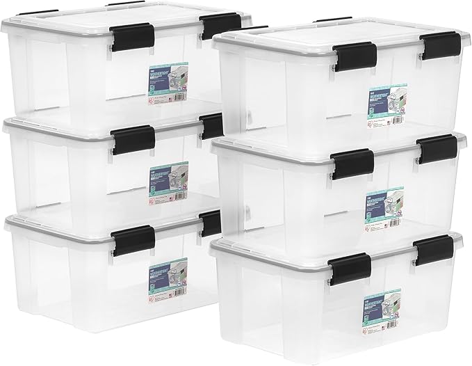 IRIS USA WeatherPro 19 Qt Storage Bins by IRISUSA