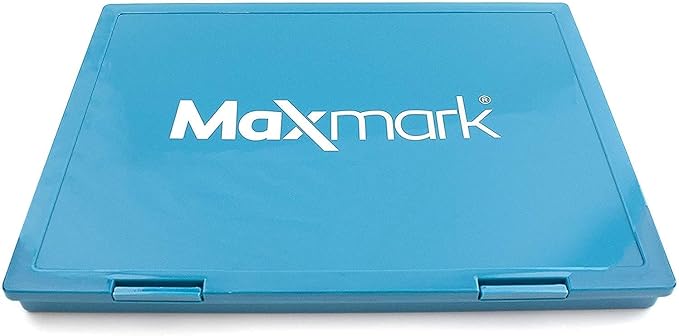 MaxMark Extra Large Crimson Red Ink Stamp Pad - 8.25" x 11.5" - Industrial Felt Pad - Crimson Red Color