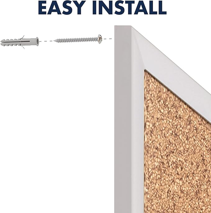 Quartet Standard Aluminum Frame Cork Bulletin Board, 60” x 36” (2305)-DeskLoop Office