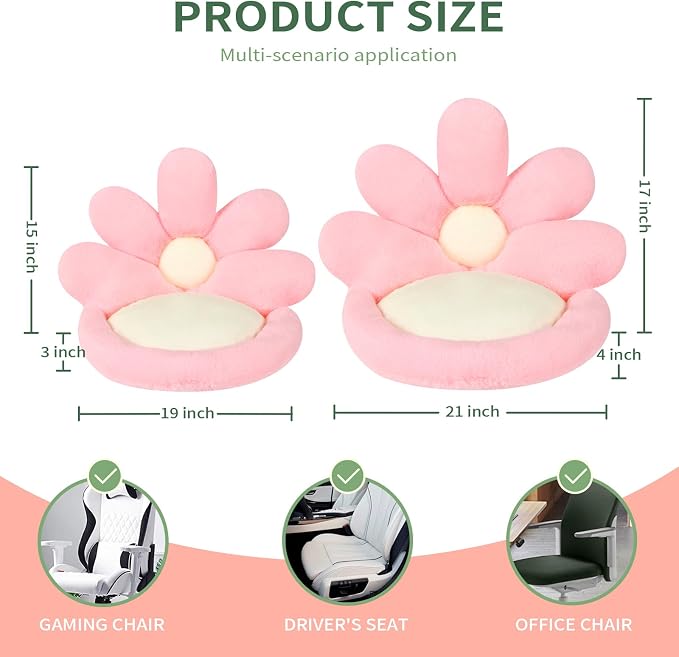 Ditucu Flower Shape Chair Pillow Cute Seat Cushion 19 inch Comfy Lazy Sofa - Image 3