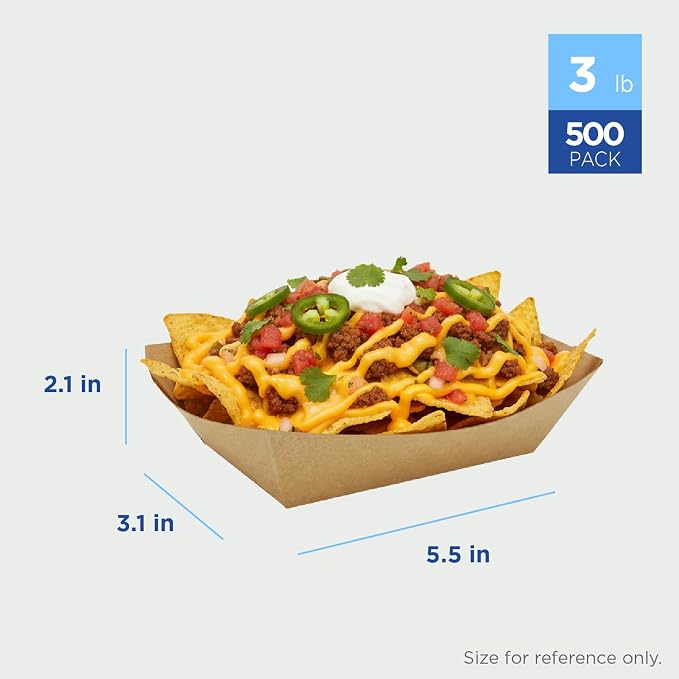 Karat [3 lbs - 500 Pack Kraft Paper Food Serving Tray - Image 2
