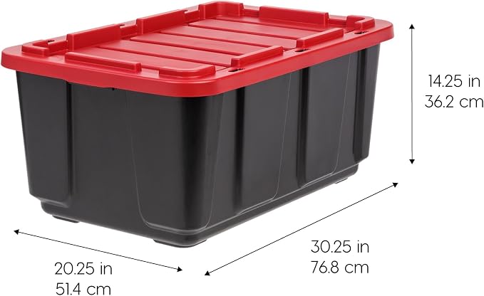 IRIS USA 4-Pack 27 Gallon Storage Bins - Image 2