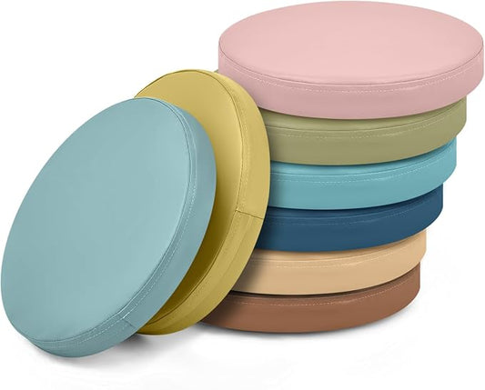Juexica 8 Pcs Extra Thick Flexible Seating Floor Cushions Assorted Colored by Juexica