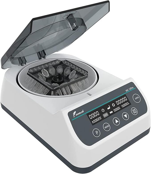 Lab High Speed Centrifuge Machine Bechtop Microcentrifuges 3 in 1 Rotor for 0.2/0.5/1.5/2mL Tube Capacity (12000RPM)-DeskLoop Office