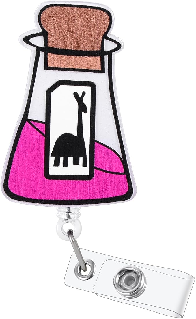 Funny Llama Potion Badge Reel, Cute Kuzcoo's Poison Retractable ID Card Badge by BEZTN