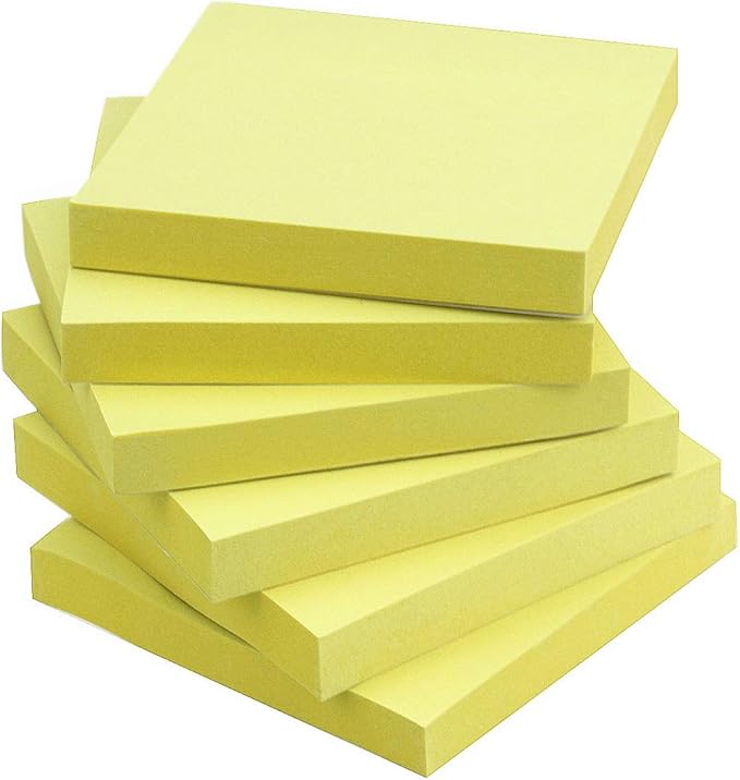 Early Buy Sticky Notes 3x3 Self-Stick Notes Yellow Color 6 Pads, 100 Sheets/Pad (Yellow)-DeskLoop Office