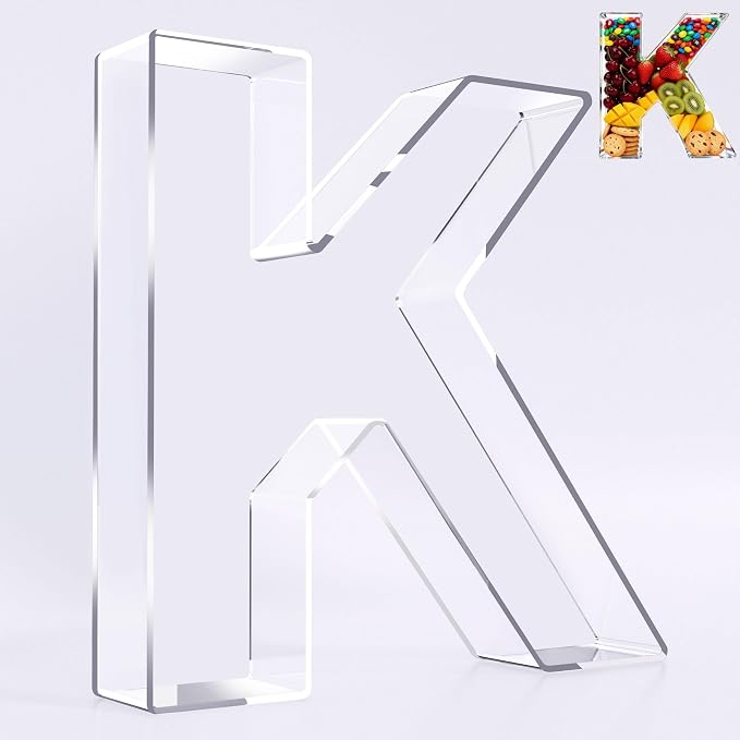 Ledido 10’’ Acrylic Letter Charcuterie Board Box, Reusable Fillable Serving Tray by Ledido