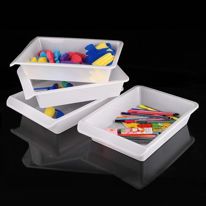 Yopay 15 Pack Plastic Art Tray for Classroom, Paper Organizer Bins, Activity - Image 5