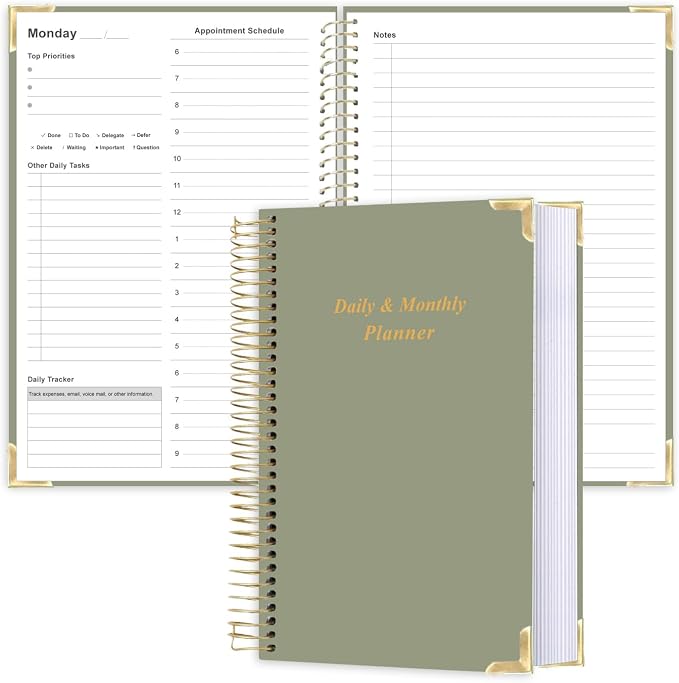 Undated Daily Planner 5.8"x8.5" by Qzyoneei