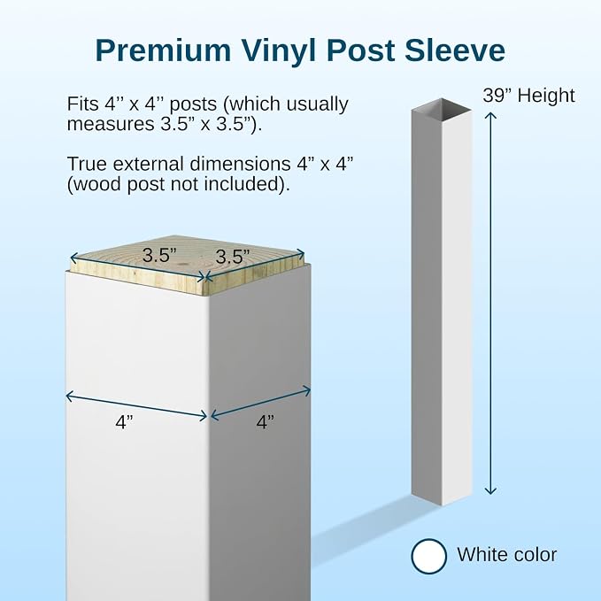 Weatherables 4x4 Post Sleeve – Weatherproof Premium Outdoor Vinyl Cover - Image 4
