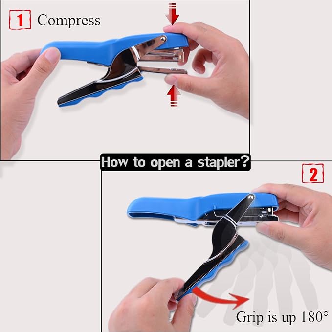 Stapler with 1000 Staples-Plier Stapler Save 60% Power, Good - Image 6