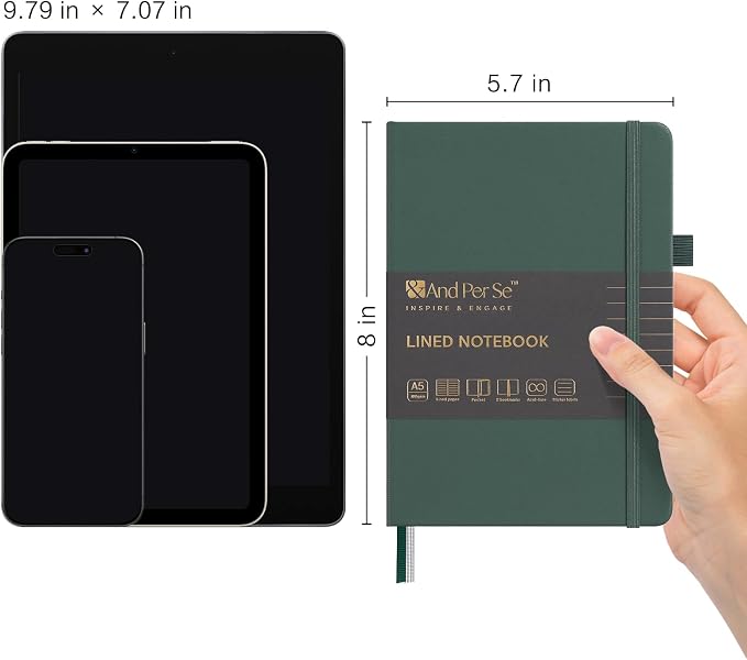 &And Per Se Lined Notebooks 3-Pack Gift Set, A5 Hardcover Journals, 160 Pages - Image 2
