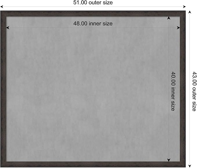 Amanti Art Black Framed Magnetic Board 43x51 Oversize Vision Board - Image 4