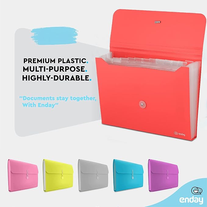 Accordion File Organizer 13 Pocket Expanding File Folder - Image 4