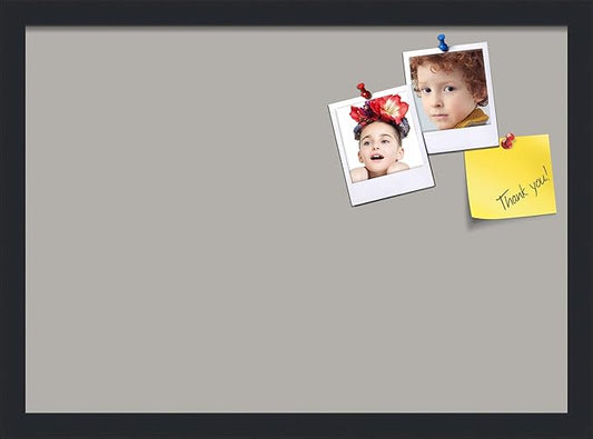 PinPix 21x15 Inch Cork Bulletin Board. This Decorative Framed Pin Board Comes with Dark Stone Design and a Satin Black Frame. Ideal for Home Office Decor or Message Board (PinPix-1808)-DeskLoop Office