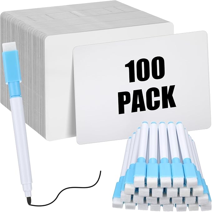 Fulmoon 100 Pcs Dry Erase Lapboard Set by Fulmoon
