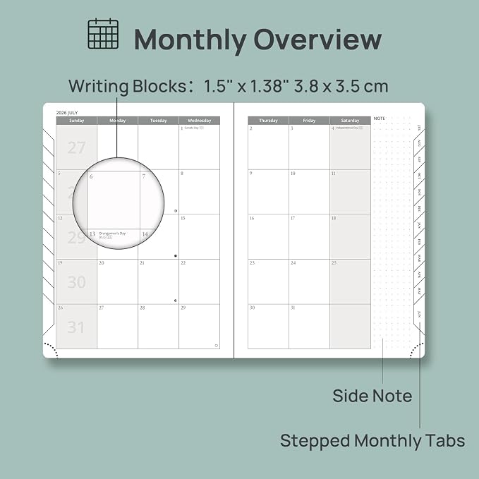 POPRUN Weekly Planner 2026-2027 Academic Calendar Appointment Book - Image 4