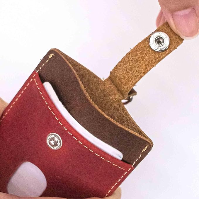 Badge Holder: Boshiho Cowhide Leather ID Badge Card Holder - Image 7