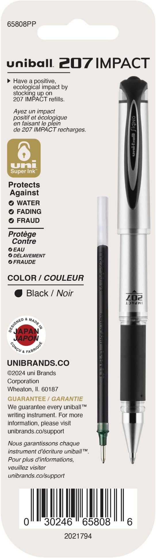 Uniball 207 Impact Gel Pen Refills, Bold Point, 2 Pack - Image 8