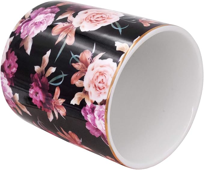 Pen Holder for Desk, Pencil Cup Holder, Cute Floral Makeup Brush Holder Durable - Image 8