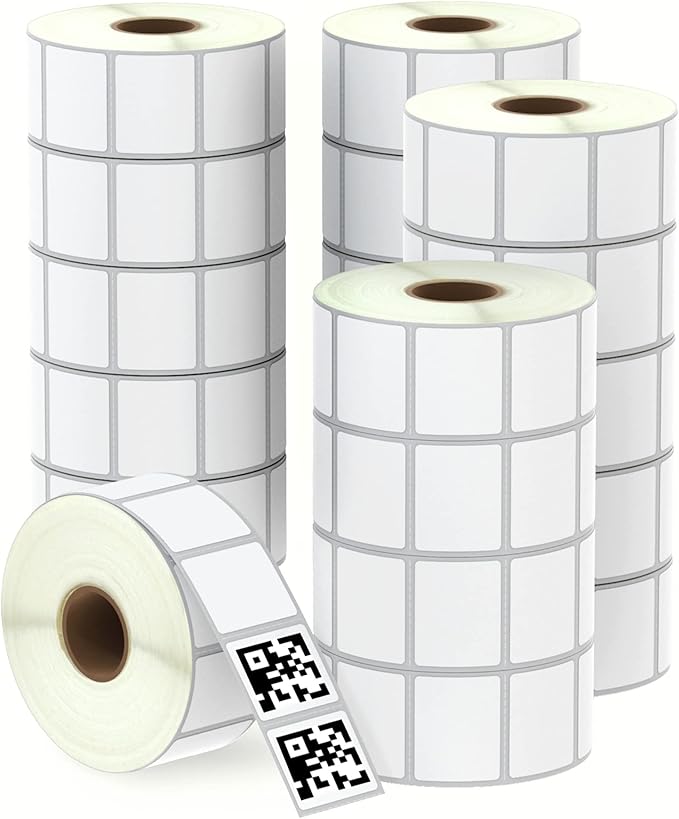 BETCKEY - 1.25" x 1" (32 mm x 25 mm) Multipurpose & Address Labels Compatible with Zebra & More Label Printer,Premium Adhesive & Perforated [20 Rolls, 27600 Labels]-DeskLoop Office