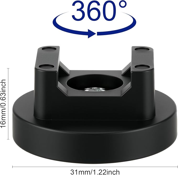 Yookeer 30 Pcs Magnetic Zip Tie Mount Base Black Magnetic Cable Clips Wire - Image 2