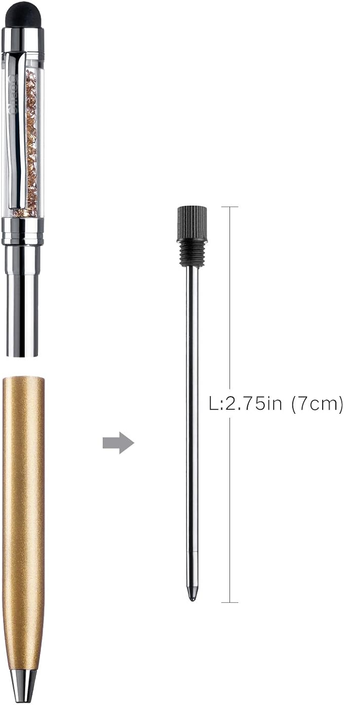 Black Ink Refills, Replaceable Pen Refills, 2.75 inch Ballpoint Pens Refills - Image 5