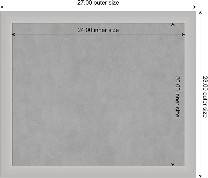Amanti Art Silver Framed Magnetic Board 23x27 Medium Vision Board - Image 3