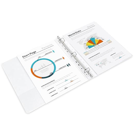 Amazon Basics 3 Ring Binder, 1 Inch D-Ring, Pockets - Image 3