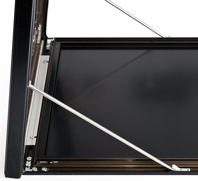 Weather Resistant, Magnetic Surface, Bulletin Board with Swing-Open Locking Door, Wall Mounted, Matte Black Finish Aluminum Frame, with Header, for Indoor Or Outdoor Use-DeskLoop Office