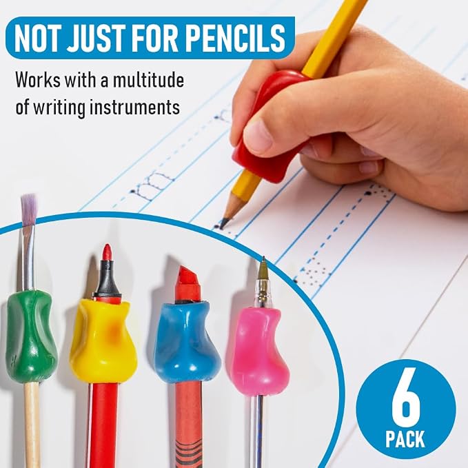 The Pencil Grip Original Pencil Grippers 6 Pcs, Improves Kids Handwriting - Image 5