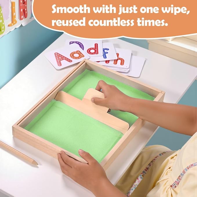 Montessori Sand Tray for Kids, Writing Play Sand Tray - Image 4