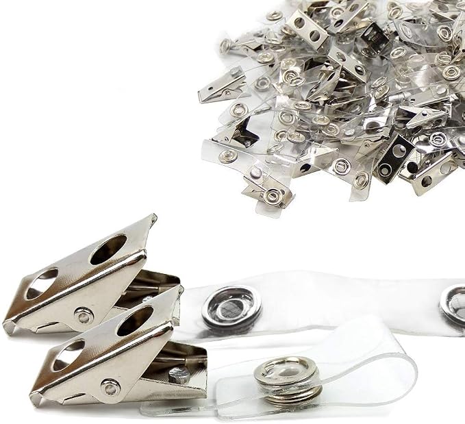 DE Metal Badge Clips with PVC Straps by DigitalEnergy