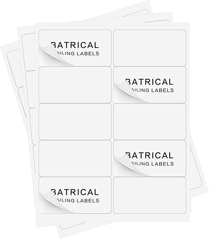2"×4" Shipping Labels 500 Labels Sticker Paper for Laser/Ink Jet Printer mailing Labels 8.5"*11" White 10 per Sheet-DeskLoop Office