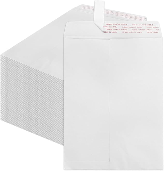 Goefun White Manilla Envelopes 9x12 Self Seal 250 Pack, Large White Envelopes by Goefun