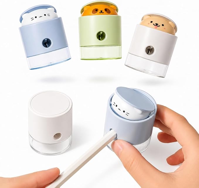 Cute Pencil Sharpener for Classroom, Animal Pop-Up When Sharpened, Manual by Unknown