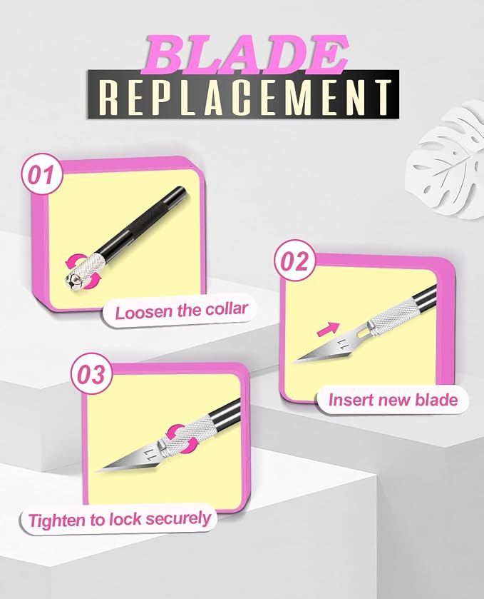 DIYSELF Craft Knife with 10 Extra #11 Blades, Precision Hobby Knife Set with - Image 6