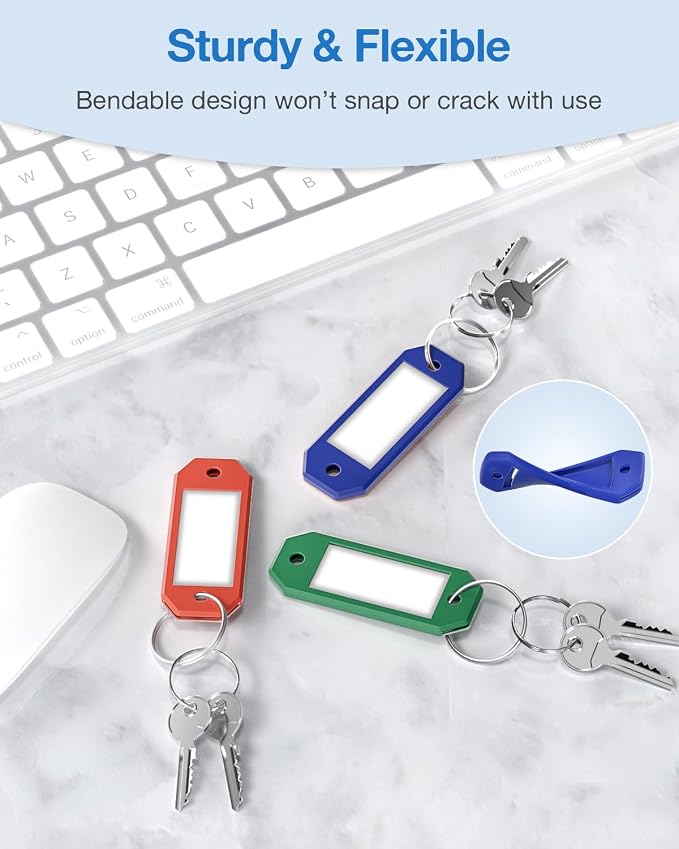 ttstar 40 Pack Key Tags Identifiers – Hexagon Design Key Rings - Image 7