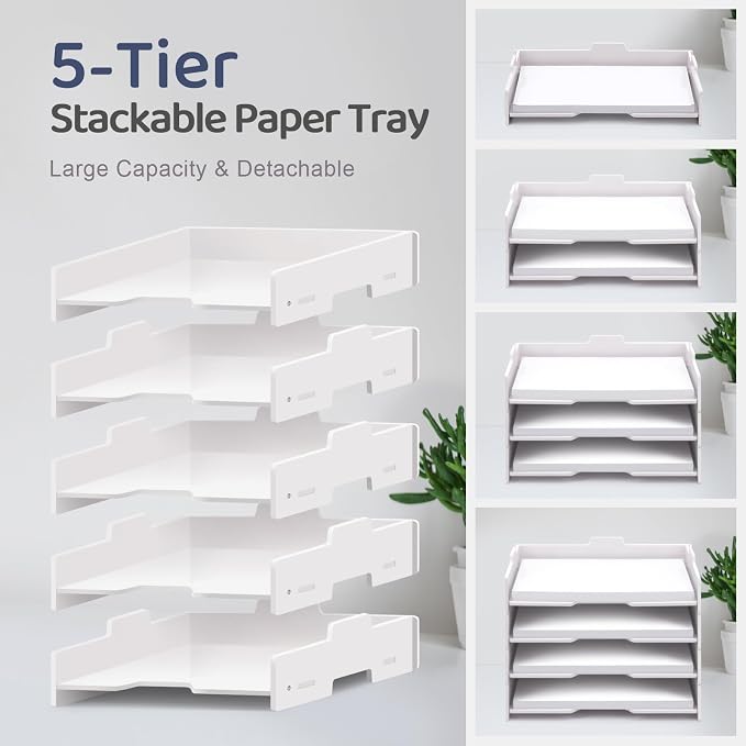 SONGWAY 5-Tier Stackable Paper Tray - Image 2