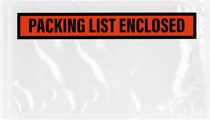 GPI - Packing List Envelopes, 5.5" x 10" Packing Slip Pouches, Top Loading by GPI