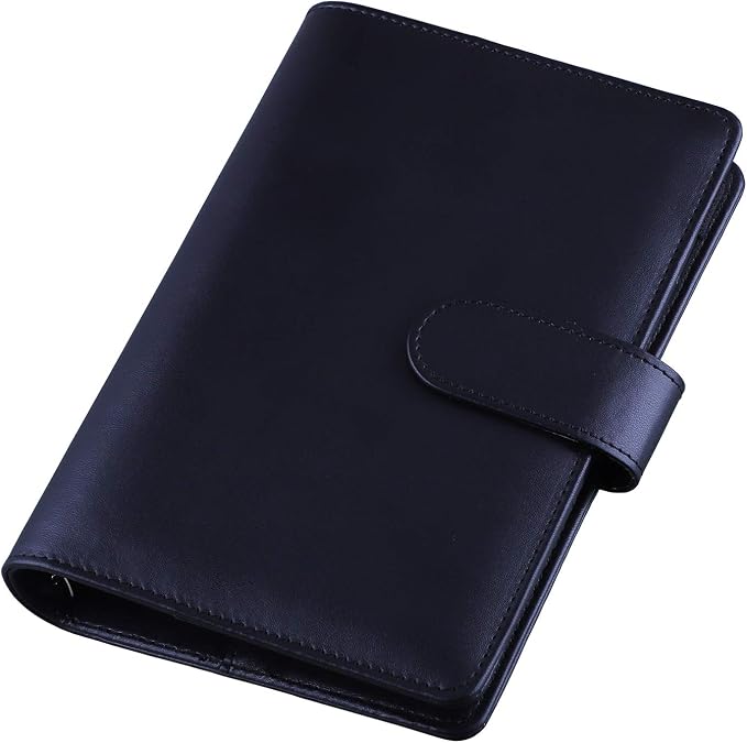 Antner A6 PU Leather Notebook Binder Refillable 6 Ring Budget Binder - Image 7