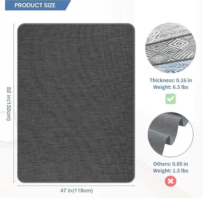 Chair Mat for Hardwood & Tile Floor, Anti Slip, Floor Protector for Home Office - Image 2