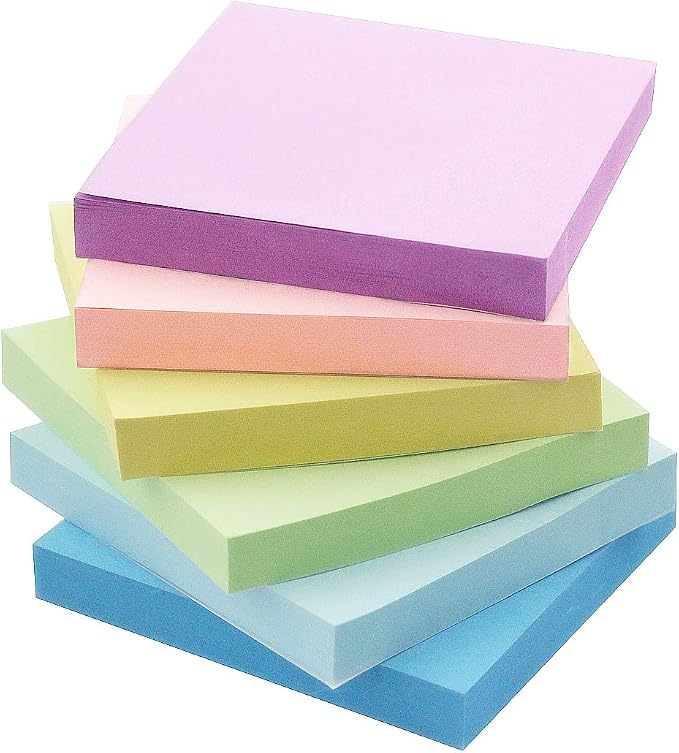 Early Buy 3x3 Inch Sticky Notes, 6 Pads by EarlyBuy