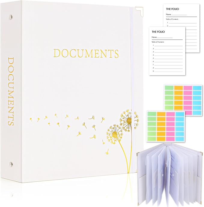 XKDOUS Important Document Organizer, Folio Folders by XKDOUS