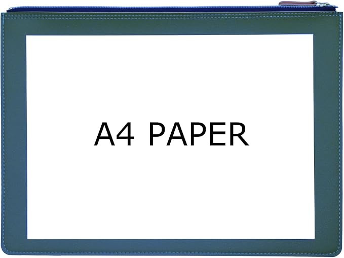 PU Leather A4 File Folder Zipper Document Holder Envelope Folder Case - Image 5