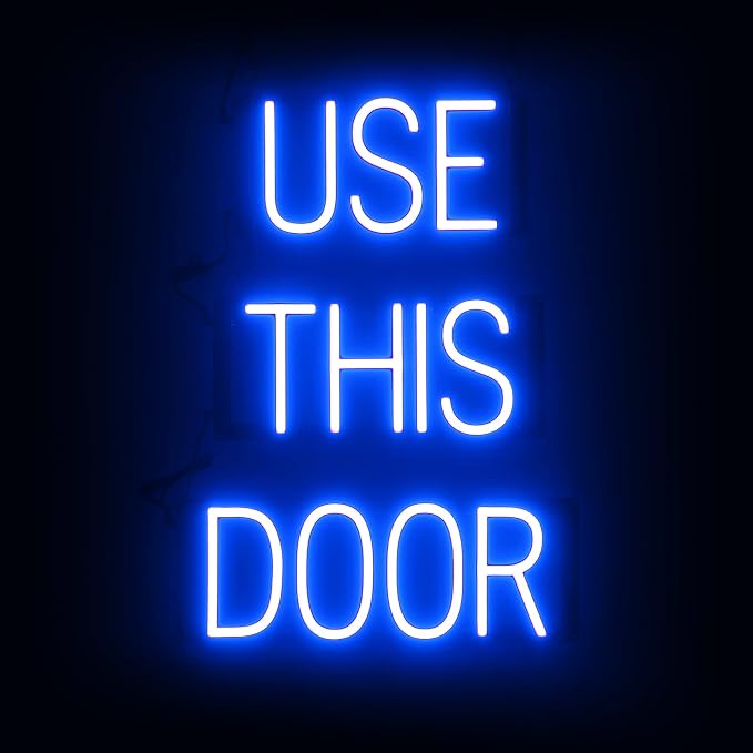 SpellBrite USE THIS DOOR Sign | Directional Sign by SpellBrite