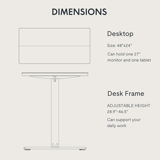 FLEXISPOT Standing Desk Electric Height Adjustable Desk with 48 x 24 Inches Splice Board, Ergonomic Memory Controller, Maple Top + White Frame-DeskLoop Office
